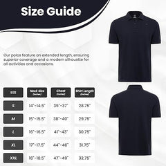 BAAZ Men's Classic Polo Shirt 100% Pique Cotton