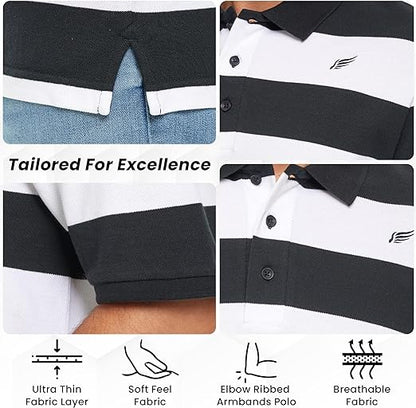 Men's Striped Polo Shirt