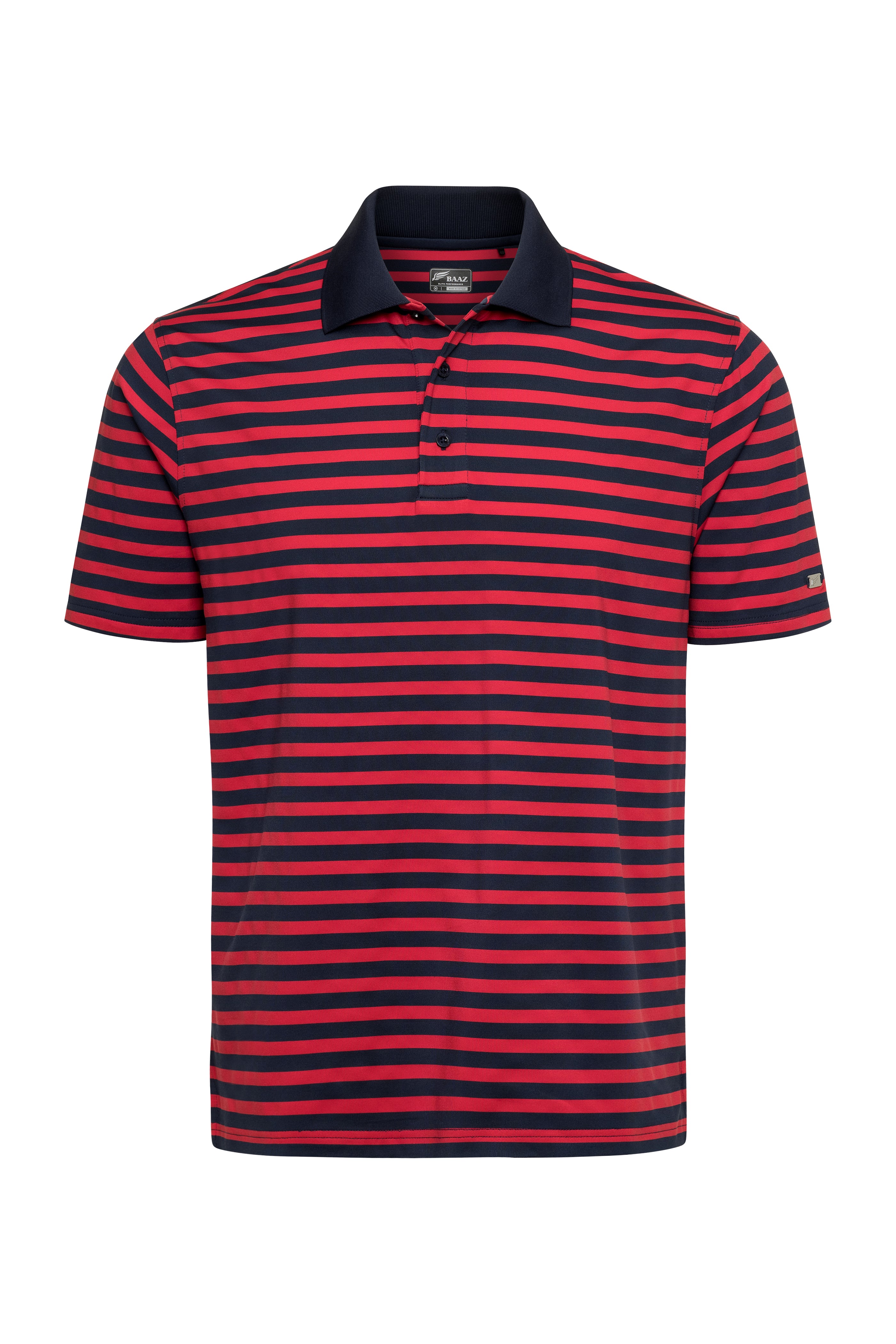 Men's Golf Polo Shirt • Anti-Odor Tech • UV Sun Protection UPF 50+ • Striped Performance Shirt